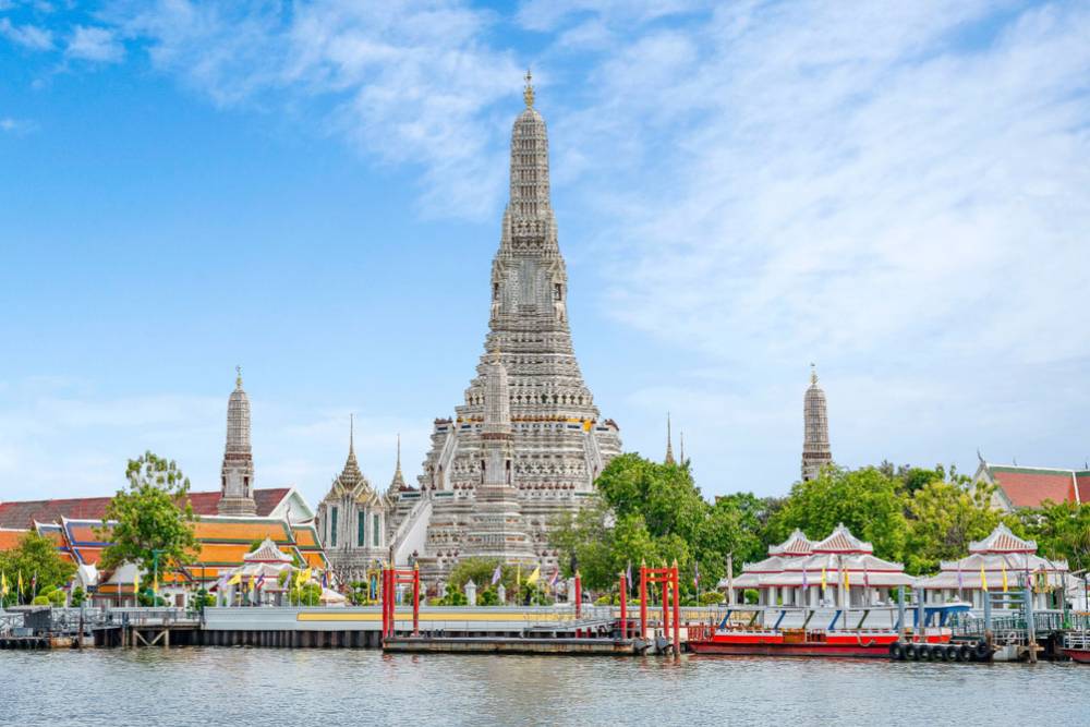 Vista panorâmica do Wat Arun em Bangkok