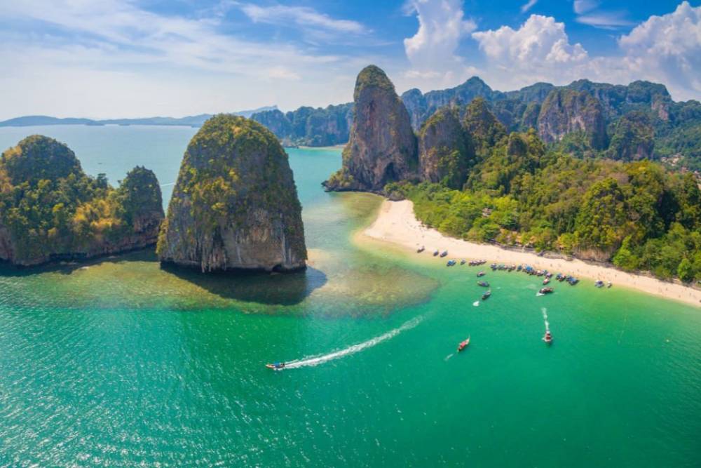 Maya Bay em Krabi vista de cima