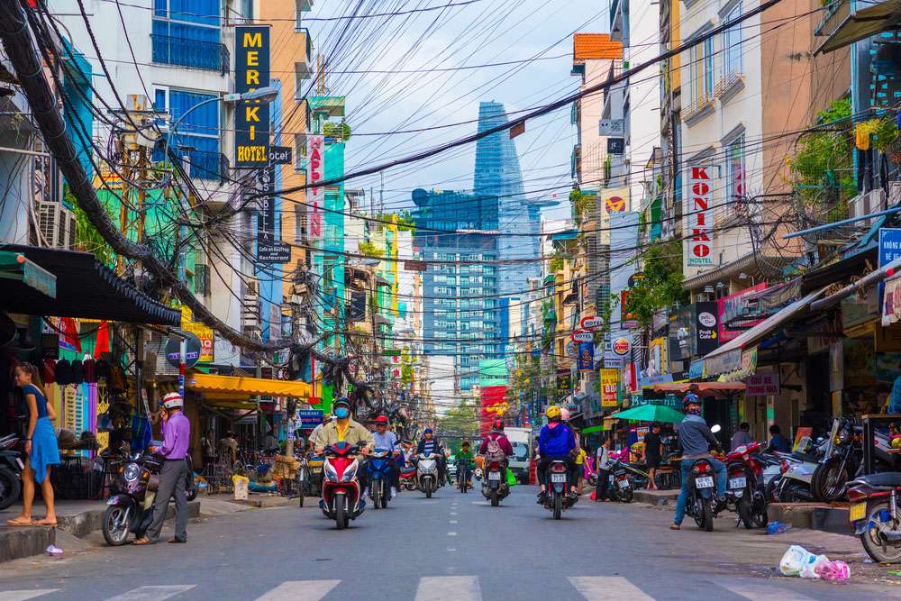 Uma rua em Saigon