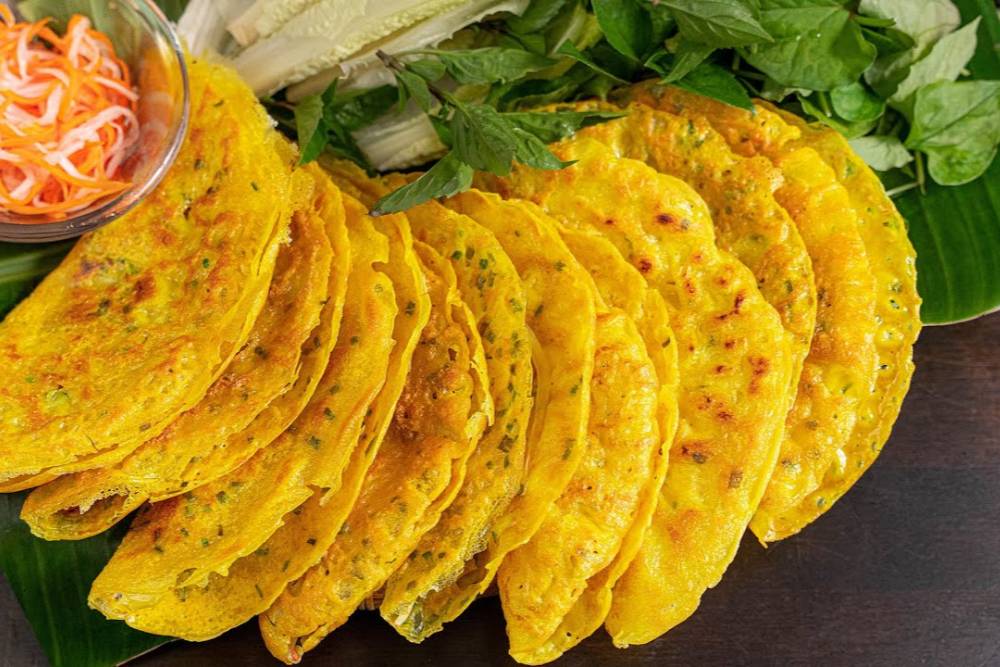 Banh Xeo dourado e crocante