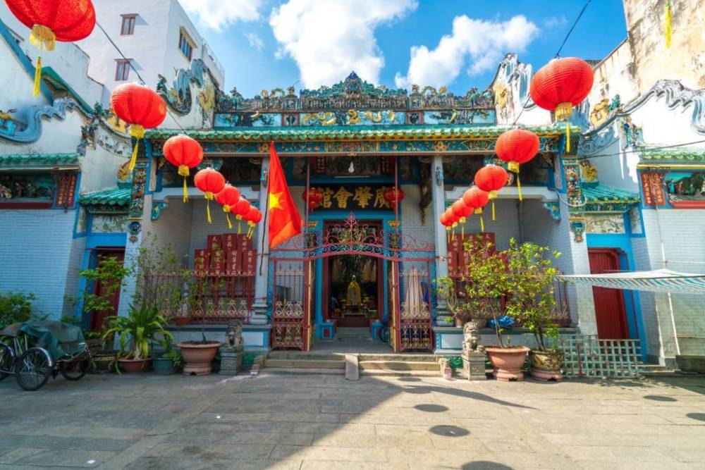 O Pagode Thien Hau em Saigon, Vietnã