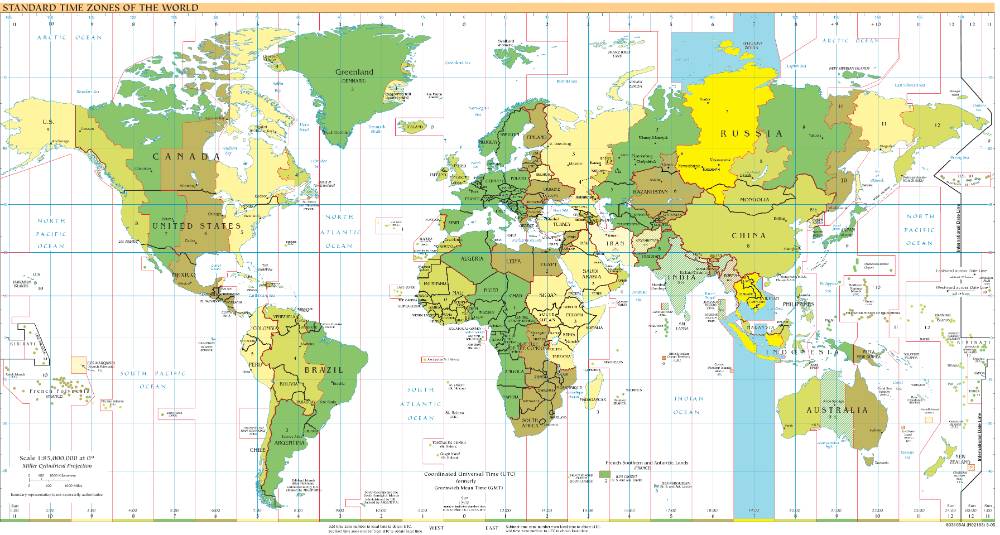 Fusos horários ao redor do mundo