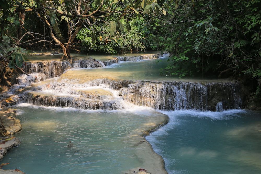 laos, luang prabang, cachoeira kuang si